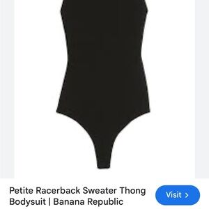 Banana Republic Dark Green Racerback One Piece Bodysuit size small